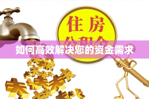 东港如何高效解决您的资金需求