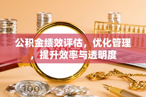 东港公积金绩效评估，优化管理，提升效率与透明度