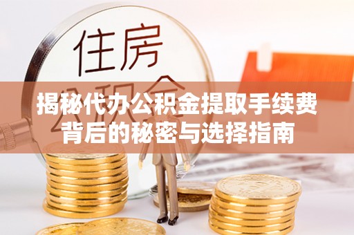 东港揭秘代办公积金提取手续费背后的秘密与选择指南