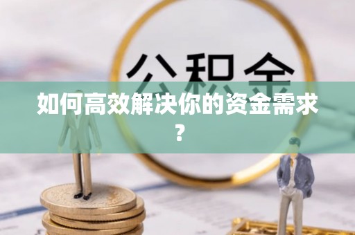 东港如何高效解决你的资金需求？