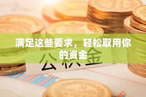 东港满足这些要求，轻松取用你的资金