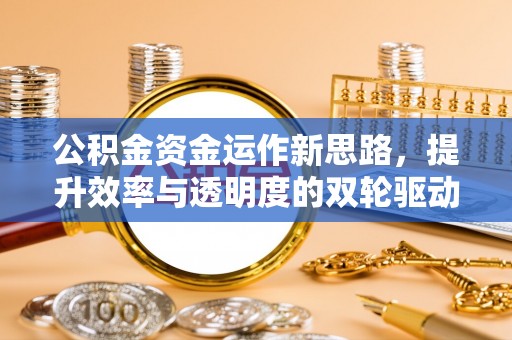 东港公积金资金运作新思路，提升效率与透明度的双轮驱动