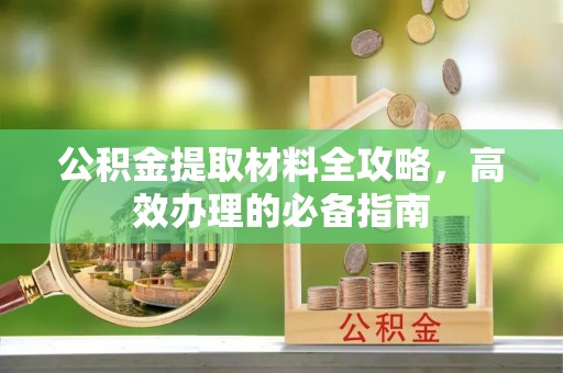 东港公积金提取材料全攻略，高效办理的必备指南
